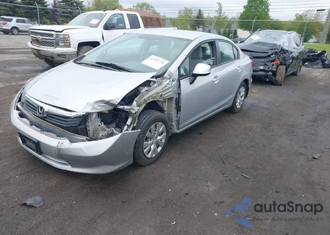 2012 Honda Civic Lx из США, поврежденный, VIN 19XFB2F5XCE042559